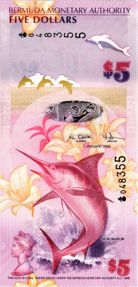 БЕРМУДСКИЕ ОСТРОВА 5 ДОЛЛАРОВ 1
