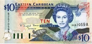 ВОСТОЧНЫЕ КАРИБЫ 10 ДОЛЛАРОВ (АНТИГУА) 1