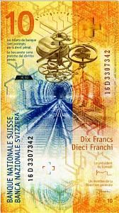 ШВЕЙЦАРИЯ 10 ФРАНКОВ 2