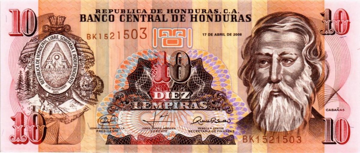 ГОНДУРАС 10 ЛЕМПИР 1