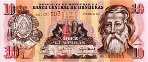 ГОНДУРАС 10 ЛЕМПИР 1