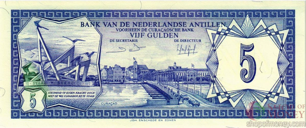 НИДЕРЛАНДСКИЕ АНТИЛЬСКИЕ ОСТРОВА 5 ГУЛЬДЕНОВ 2
