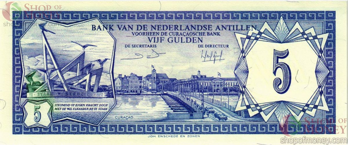 НИДЕРЛАНДСКИЕ АНТИЛЬСКИЕ ОСТРОВА 5 ГУЛЬДЕНОВ 2