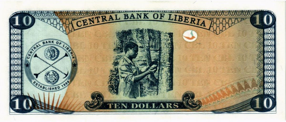 ЛИБЕРИЯ 10 ДОЛЛАРОВ 2
