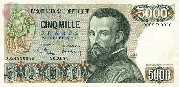 БЕЛЬГИЯ 5000 ФРАНКОВ 1