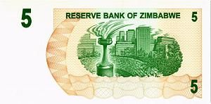 ЗИМБАБВЕ 5 ДОЛЛАРОВ 2