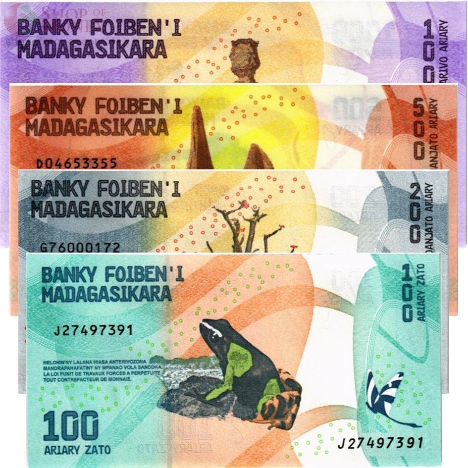 МАДАГАСКАР НАБОР 100-200-500-1000 АРИАРИ 2