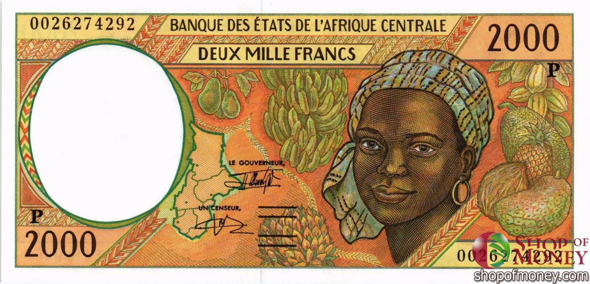 CAS - ЧАД 2000 ФРАНКОВ (P) 1