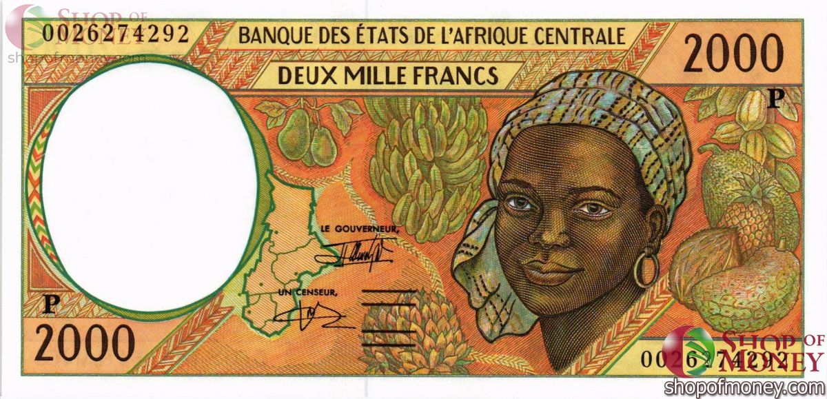 CAS - ЧАД 2000 ФРАНКОВ (P) 1