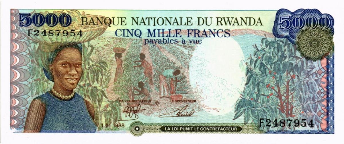 РУАНДА 5000 ФРАНКОВ 1