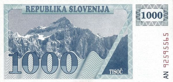 СЛОВЕНИЯ 1000 ТОЛАР 2
