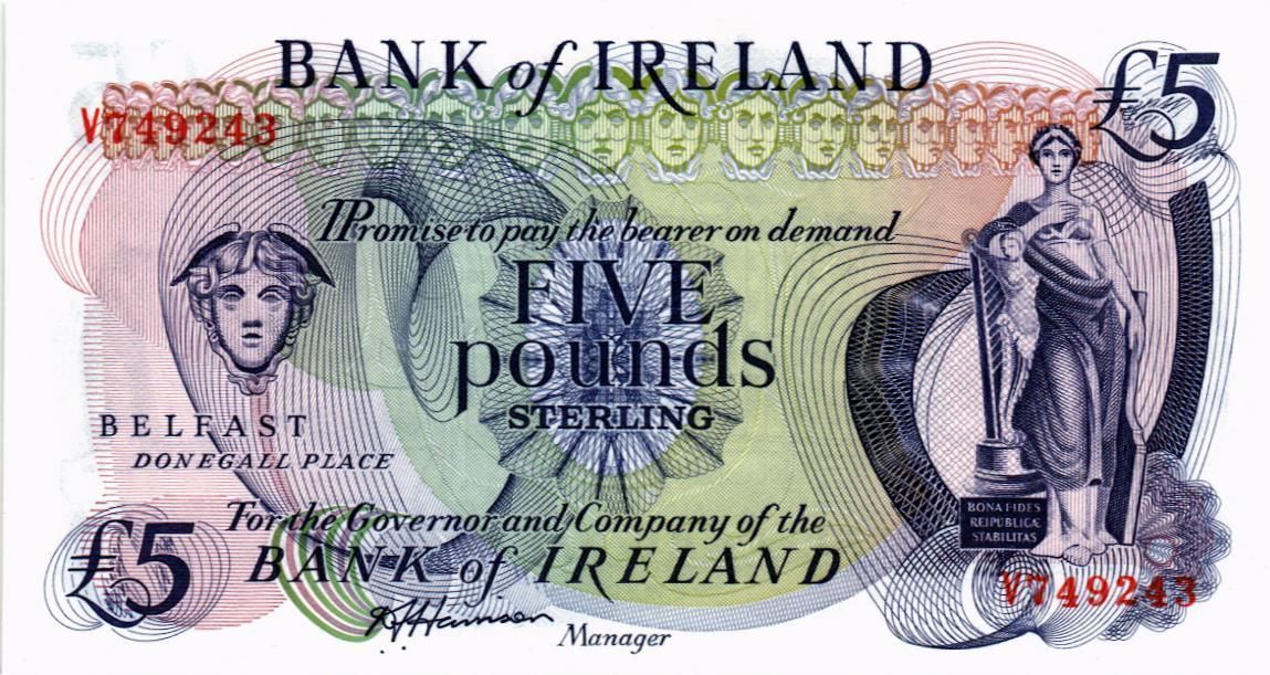 СЕВЕРНАЯ ИРЛАНДИЯ 5 ФУНТОВ (BANK OF IRELAND) 1