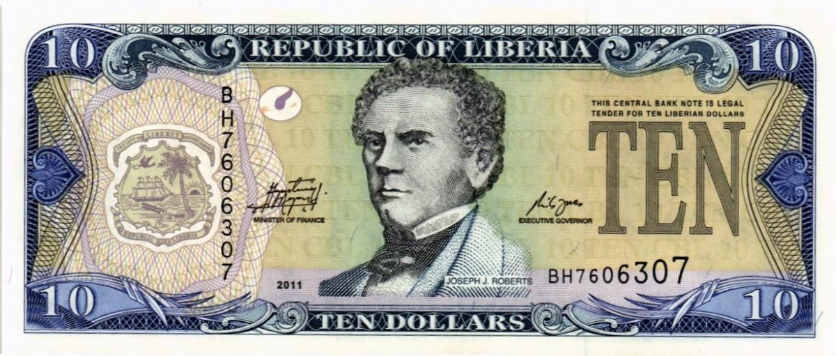 ЛИБЕРИЯ 10 ДОЛЛАРОВ 1