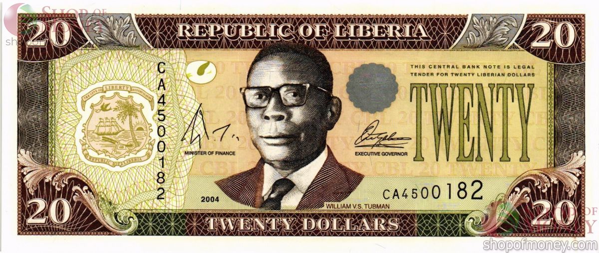 ЛИБЕРИЯ 20 ДОЛЛАРОВ 1
