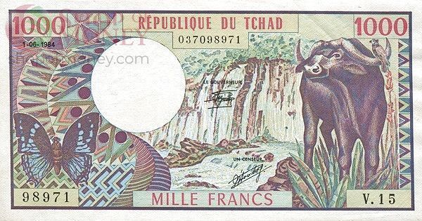 ЧАД 1000 ФРАНКОВ 1