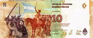 АРГЕНТИНА 10 ПЕСО (A-СЕРИЯ) 2
