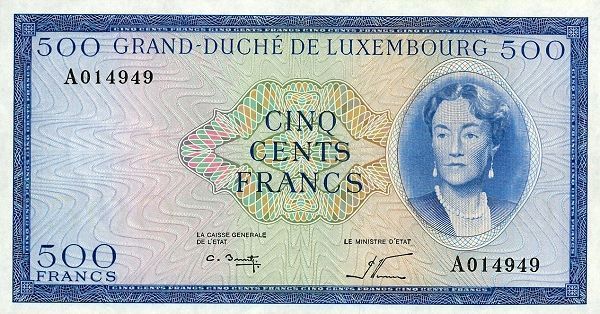 ЛЮКСЕМБУРГ 500 ФРАНКОВ 1