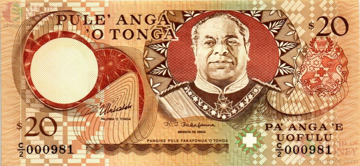 ТОНГА 20 ПААНГА (НИЗКИЙ НОМЕР) 1