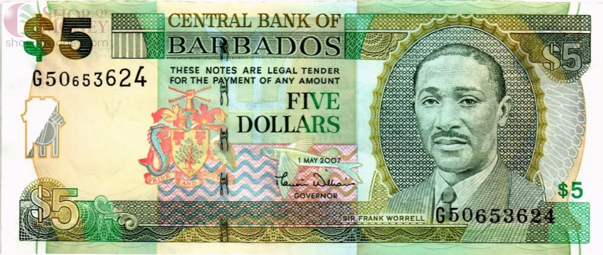 БАРБАДОС 5 ДОЛЛАРОВ 1