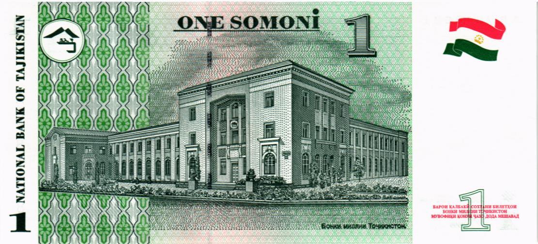ТАДЖИКИСТАН 1 СОМОНИ 2