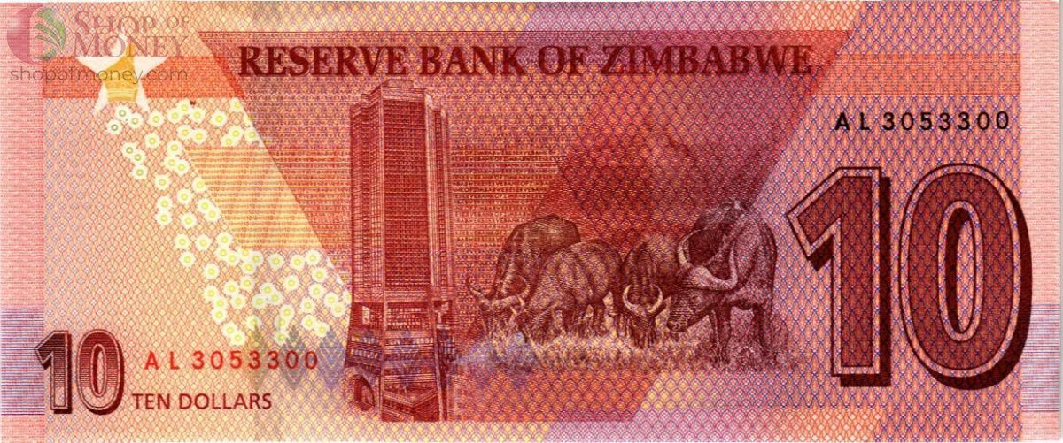 ЗИМБАБВЕ 10 ДОЛЛАРОВ 2
