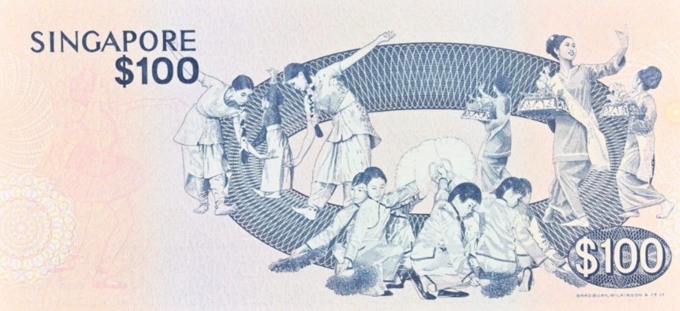 СИНГАПУР 100 ДОЛЛАРОВ (PMG - GRADE 64) 4