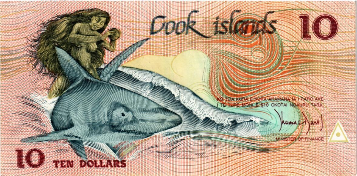 ОСТРОВА КУКА 10 ДОЛЛАРОВ 1