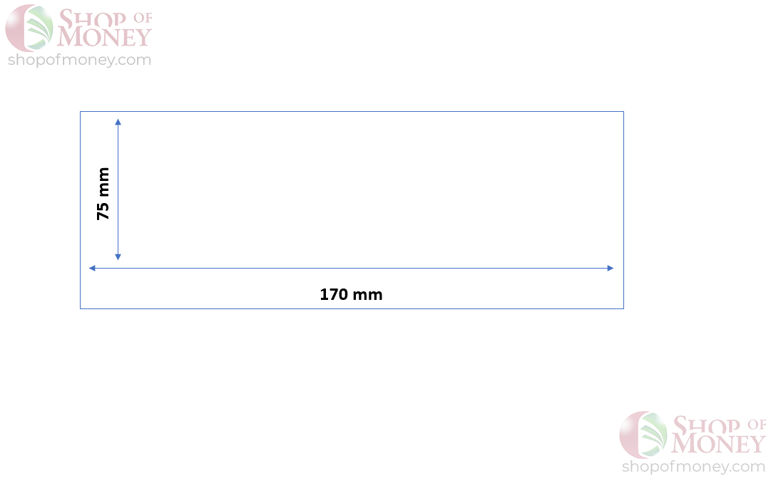 ХОЛДЕР ДЛЯ БАНКНОТ № 5.5 (75 mm x 170 mm) - 50 шт 3