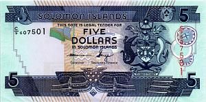 СОЛОМОНОВЫ ОСТРОВА 5 ДОЛЛАРОВ 1