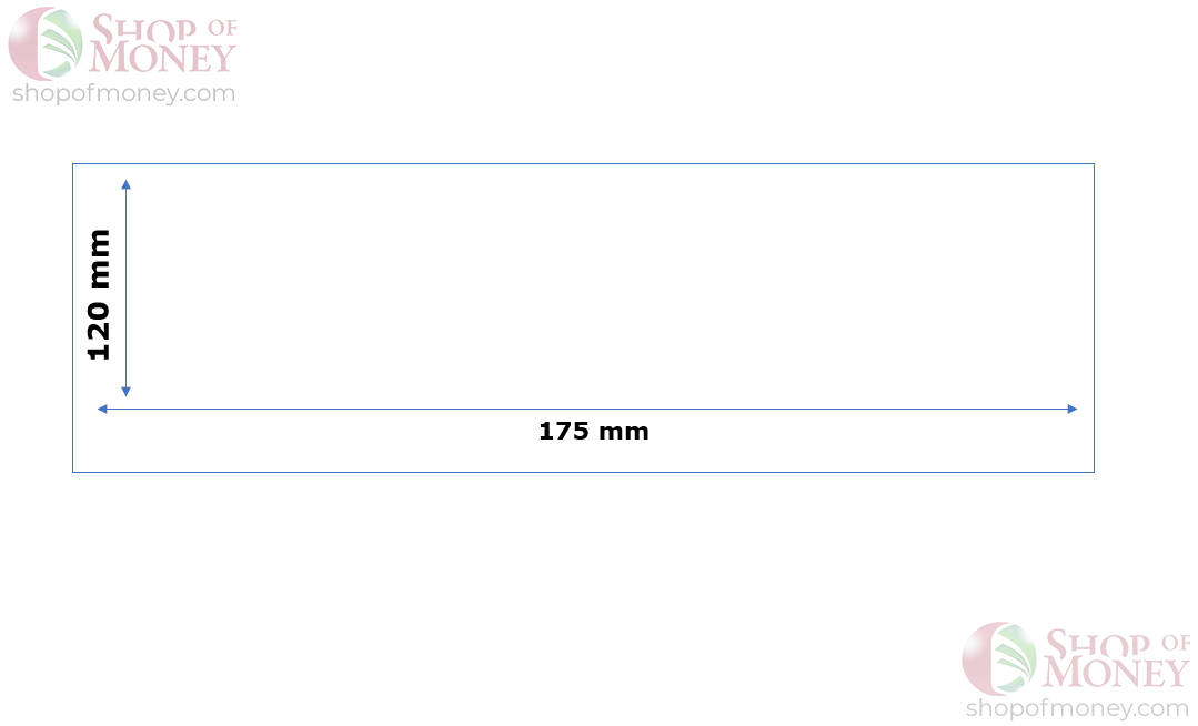 ХОЛДЕР ДЛЯ БАНКНОТ (120 mm x 175 mm) - 100 шт 2