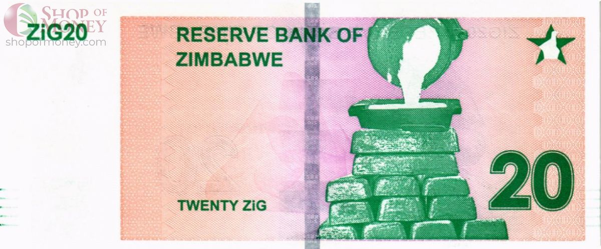 ЗИМБАБВЕ 20 ДОЛЛАРОВ 2