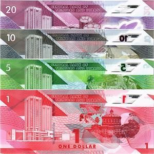 ТРИНИДАД И ТОБАГО НАБОР 1 5 10 20 ДОЛЛАРОВ 2