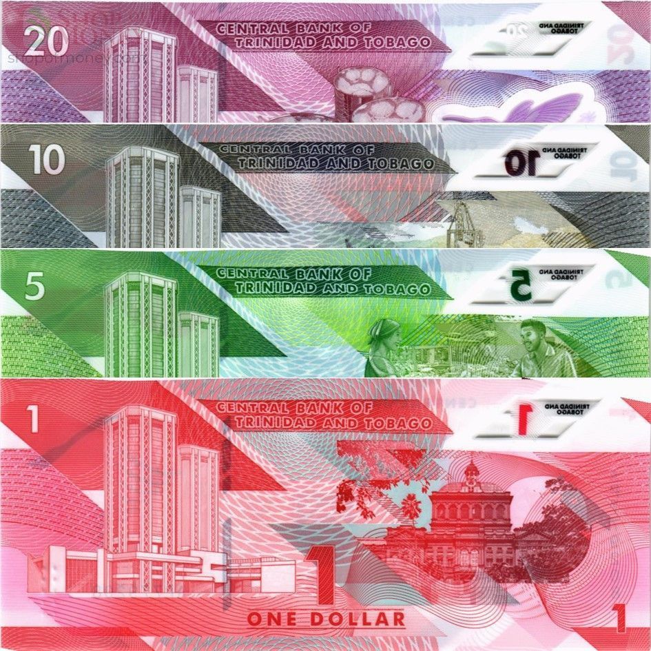 ТРИНИДАД И ТОБАГО НАБОР 1 5 10 20 ДОЛЛАРОВ 2