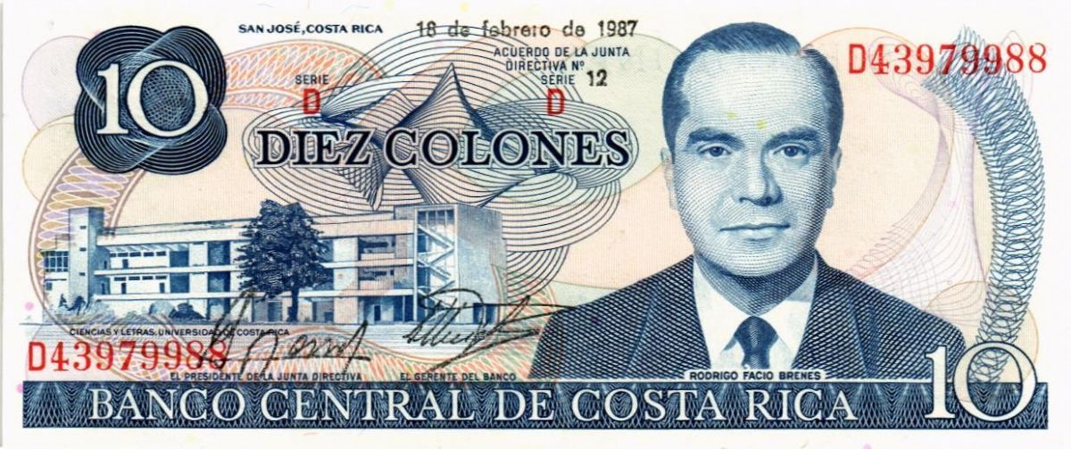 КОСТА-РИКА 10 КОЛОН 1