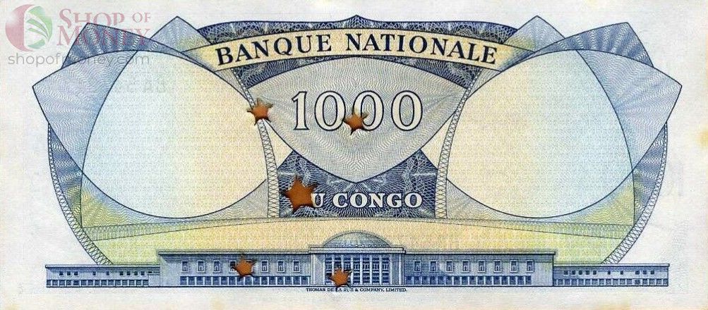 КОНГО 1000 ФРАНКОВ (ГАШЕНАЯ) 2