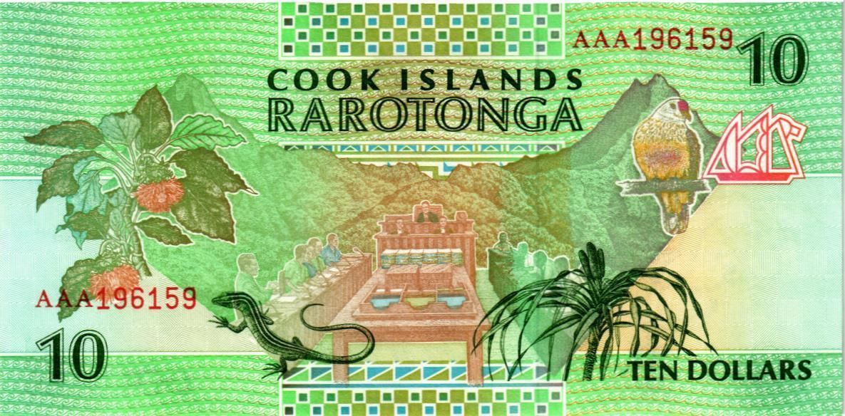 ОСТРОВА КУКА 10 ДОЛЛАРОВ 2