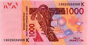 WAS - СЕНЕГАЛ 1000 ФРАНКОВ (K) 1