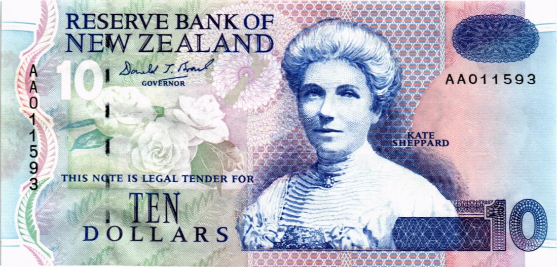 НОВАЯ ЗЕЛАНДИЯ 10 ДОЛЛАРОВ (-AA-) 1