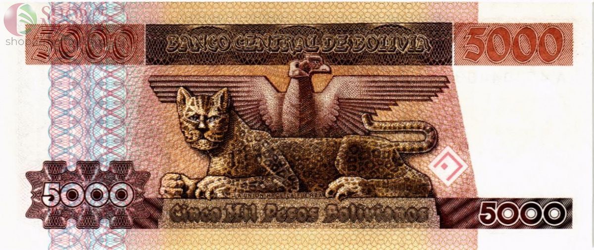 БОЛИВИЯ 5000 БОЛИВИАНОС 2