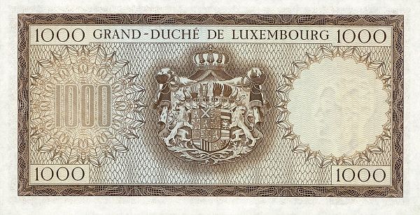 ЛЮКСЕМБУРГ 1000 ФРАНКОВ 2