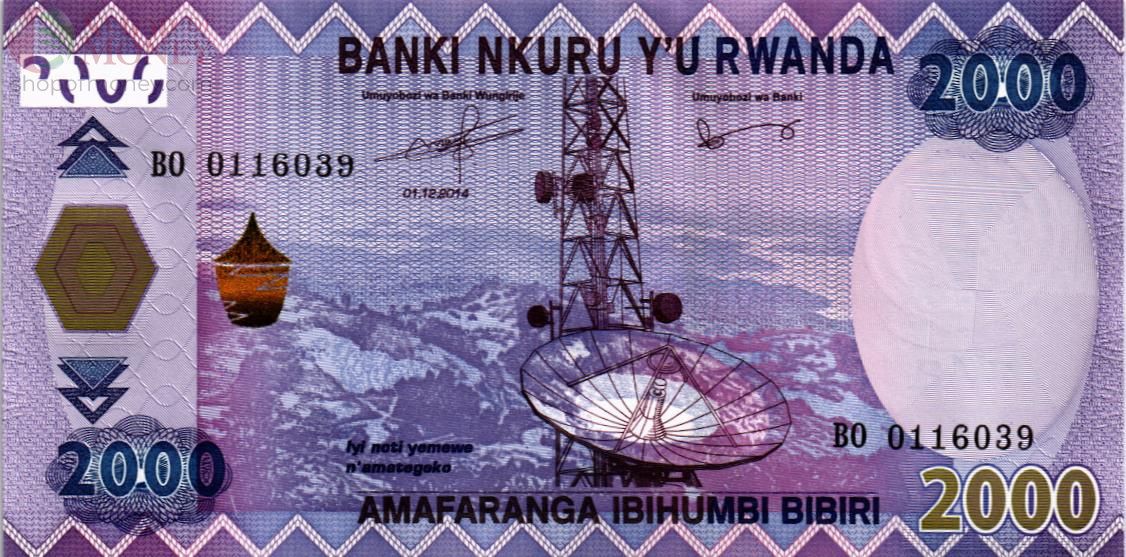 РУАНДА 2000 ФРАНКОВ 1