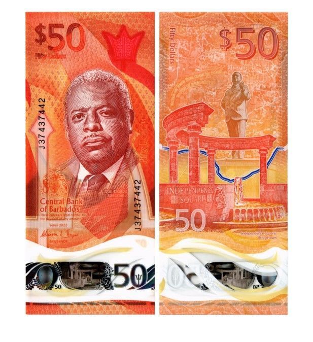 БАРБАДОС 2 5 10 20 50 100 ДОЛЛАРОВ 7