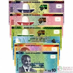 НАМИБИЯ 10 20 30 50 100 200 ДОЛЛАРОВ 1