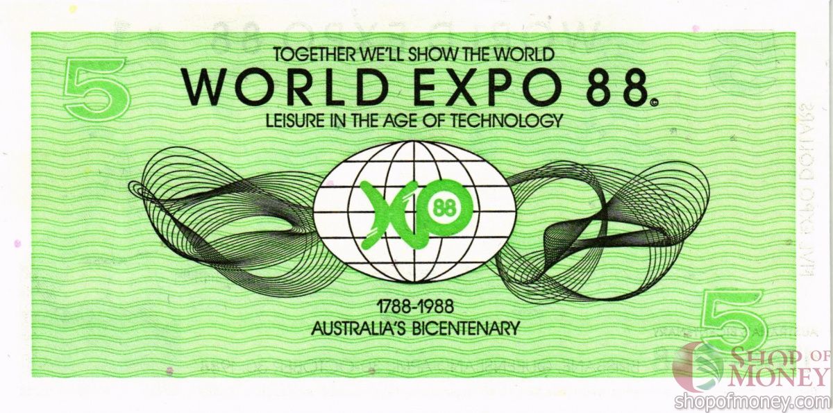 АВСТРАЛИЯ 5 ЭКСПО ДОЛЛАРА 2