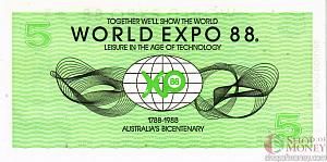 АВСТРАЛИЯ 5 ЭКСПО ДОЛЛАРА 2