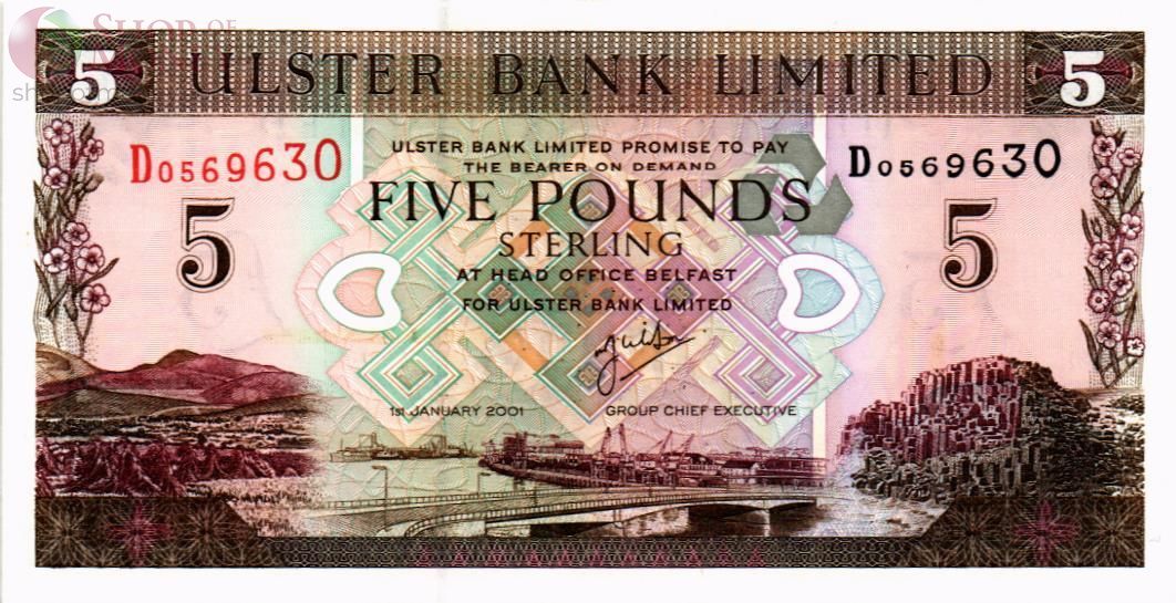 СЕВЕРНАЯ ИРЛАНДИЯ 5 ФУНТОВ (ULSTER BANK) 1