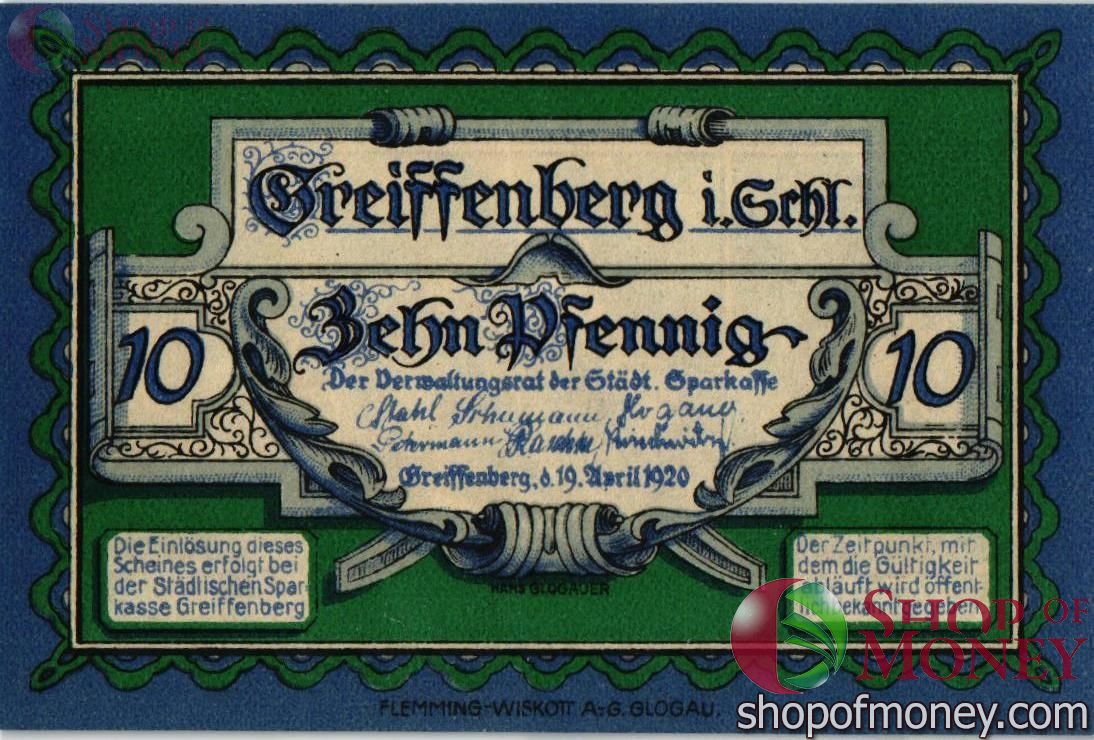 ГЕРМАНИЯ 10 ПФЕННИГОВ (НОТГЕЛЬД) 1