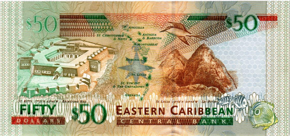 ВОСТОЧНЫЕ КАРИБЫ 50 ДОЛЛАРОВ (K - СЕНТ КИТС) 2