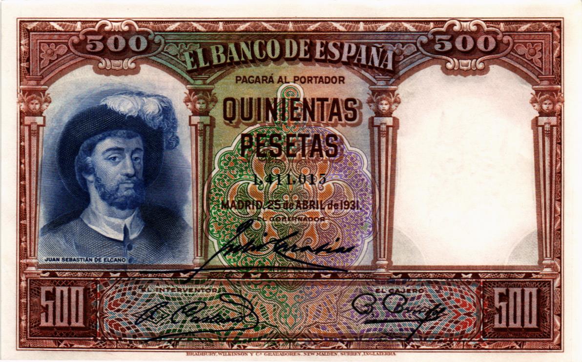 ИСПАНИЯ 500 ПЕСЕТ (25.04.1931) 1