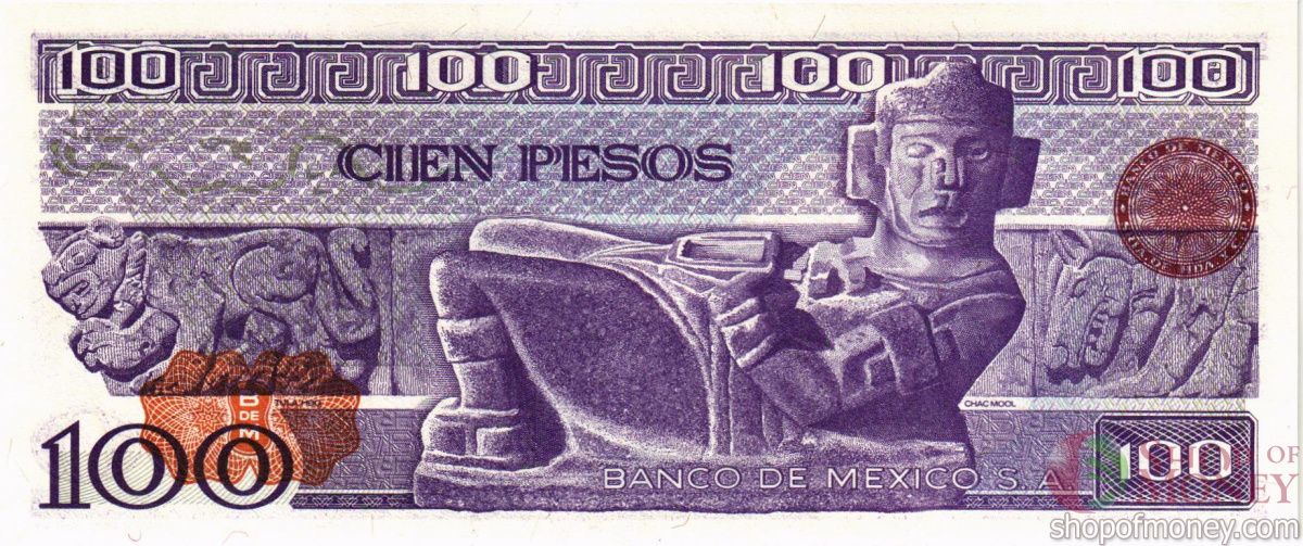 МЕКСИКА 100 ПЕСО (-PW- СЕРИЯ) 2